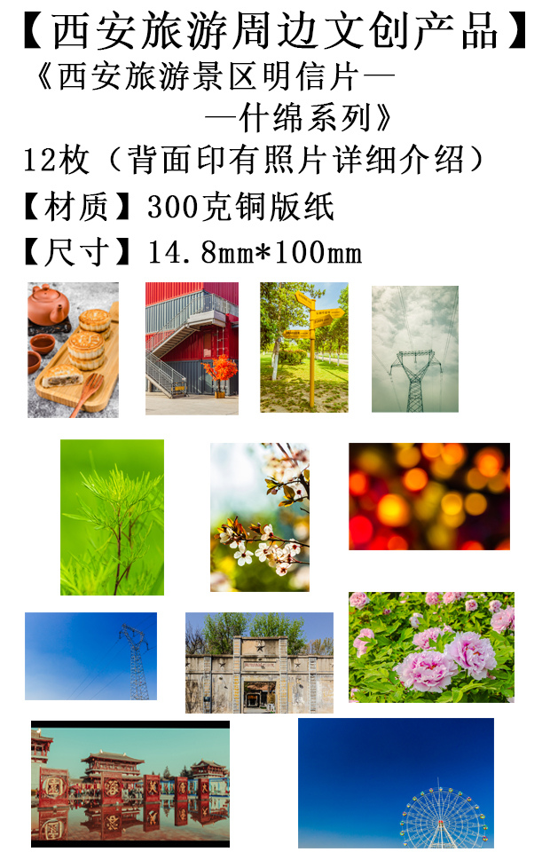 西安旅游文创产品-西安什绵系列1明信片