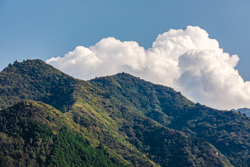 秋天的中国陕西西安秦岭北麓山脉景观风景