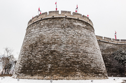 中国陕西西安明城墙西南角雪景